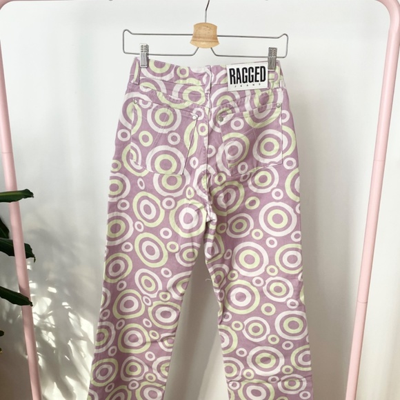 The Ragged Priest Purple and White Patterned Jeans - Picture 6 of 6